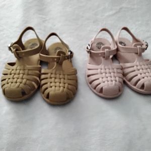 2 Pairs Of Scallywag Baby Co Jelly Shoes